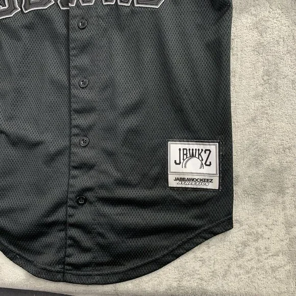 Jabbawockeez Jersey Mens Small JBWKZ Blackout Baseball #1 Gee Mesh Breakdancer - Picture 4 of 9